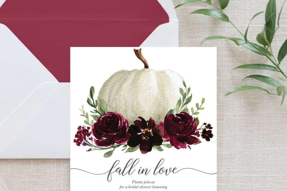 Fall Wedding Invitation