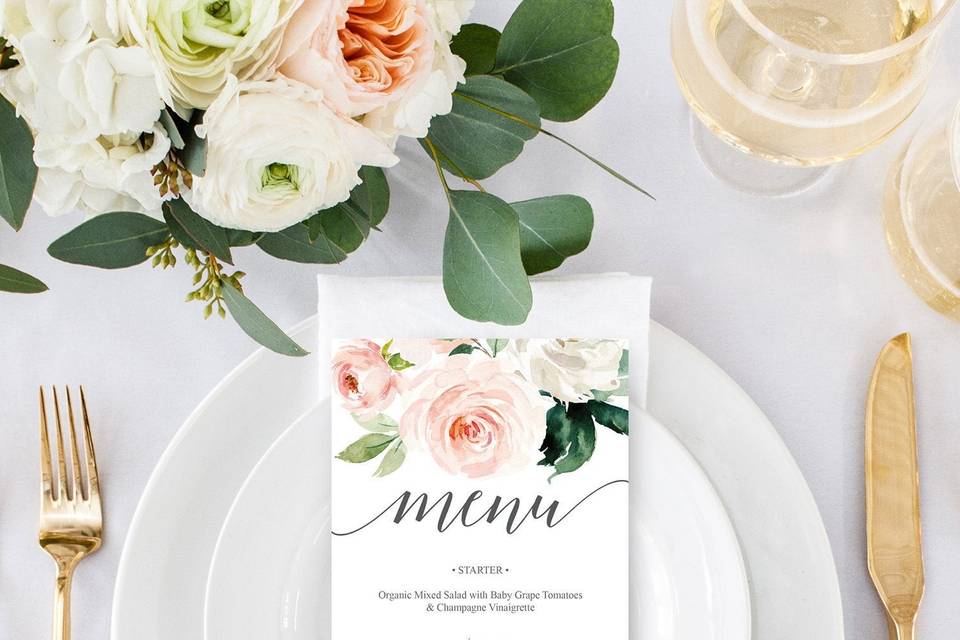 Dinner Menu Card