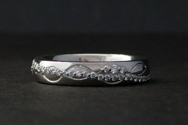 14K White Gold, VS1 Diamonds