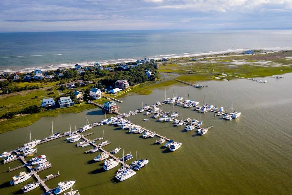 Sunset Cay Marina Drone