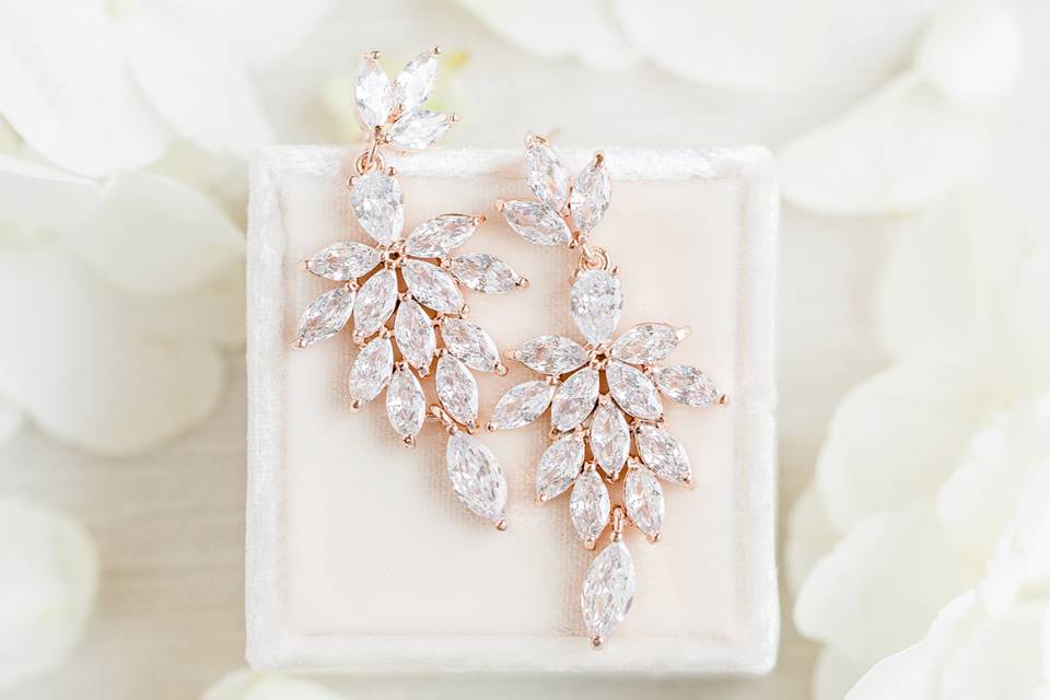 Jasmine wedding earrings