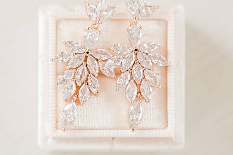 Jasmine wedding earrings