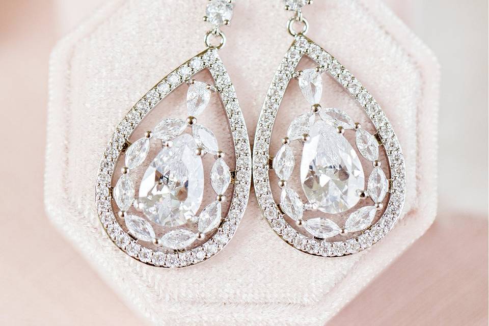 Jasmine wedding jewelry set