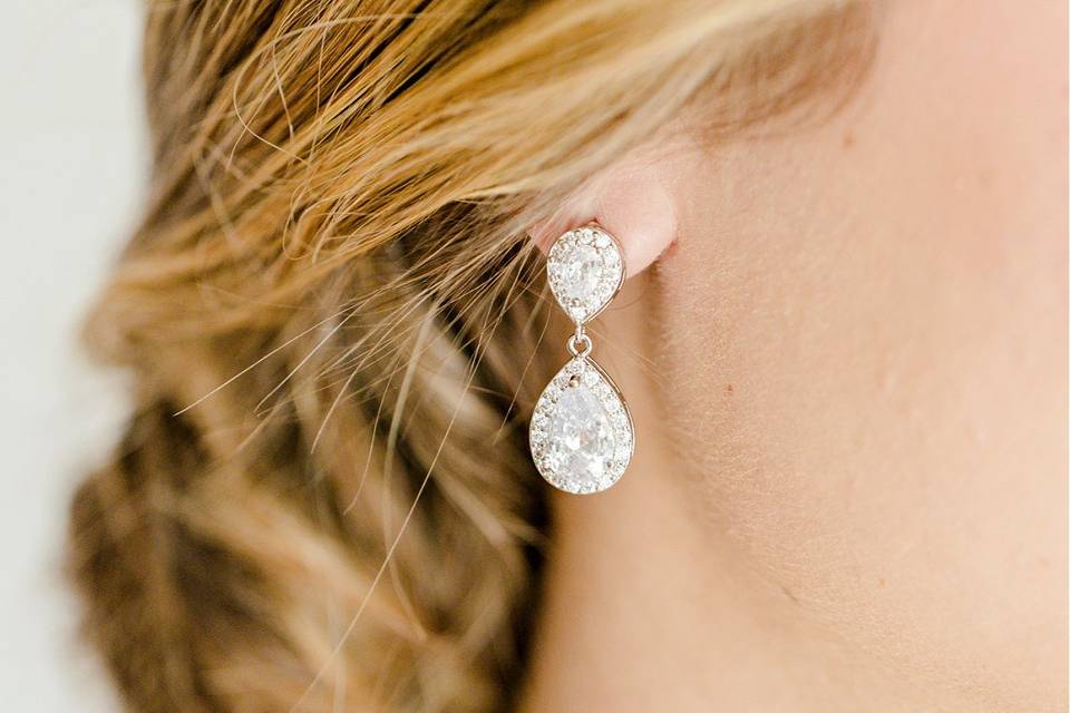 Simone wedding earrings