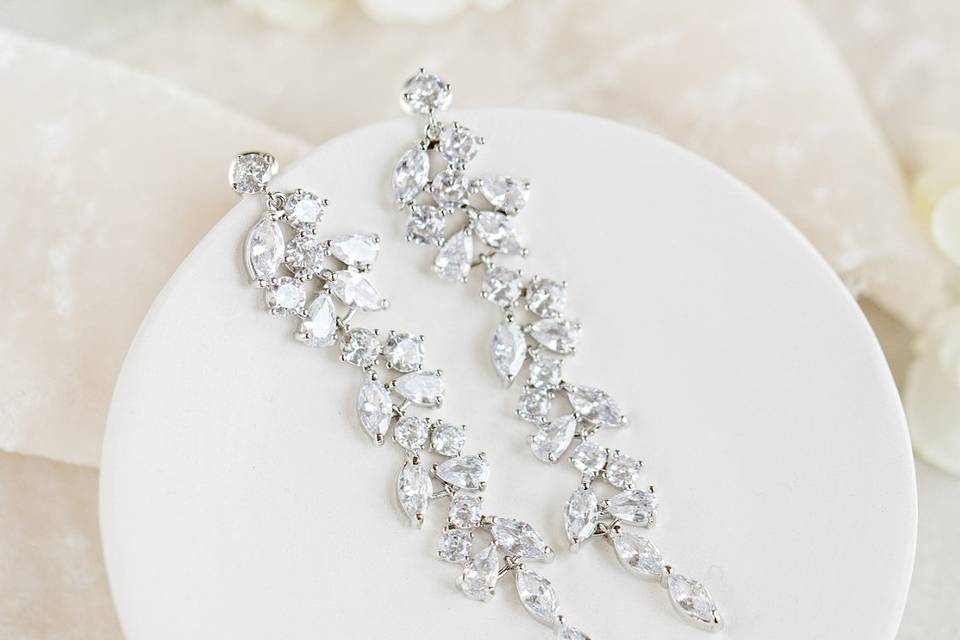 Abigail wedding earrings