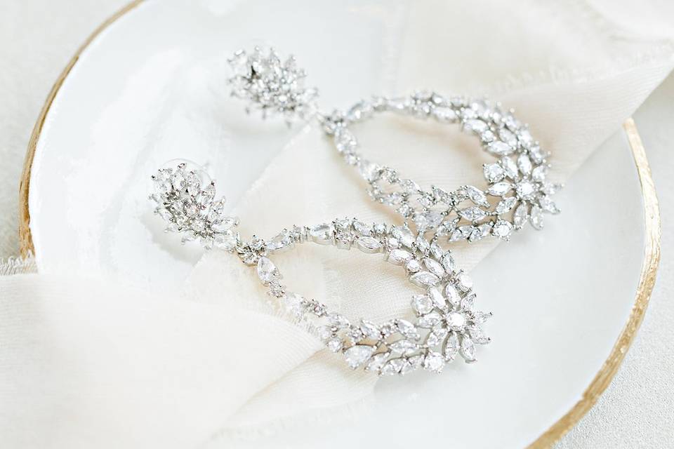 Angelina wedding earrings