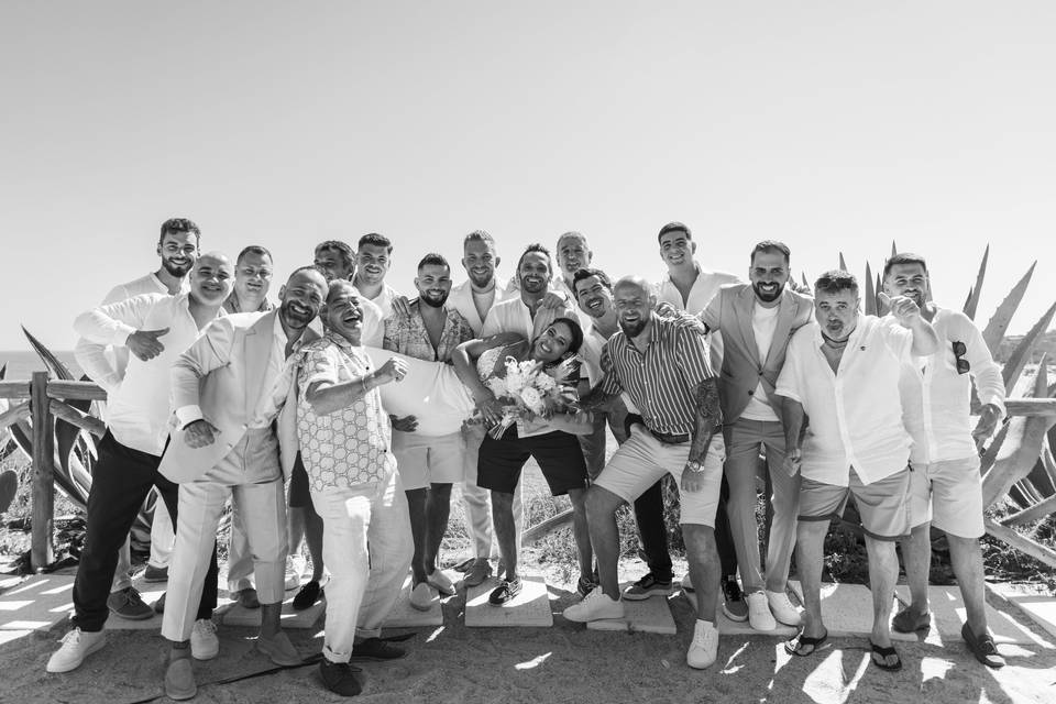 Bride and the guys
