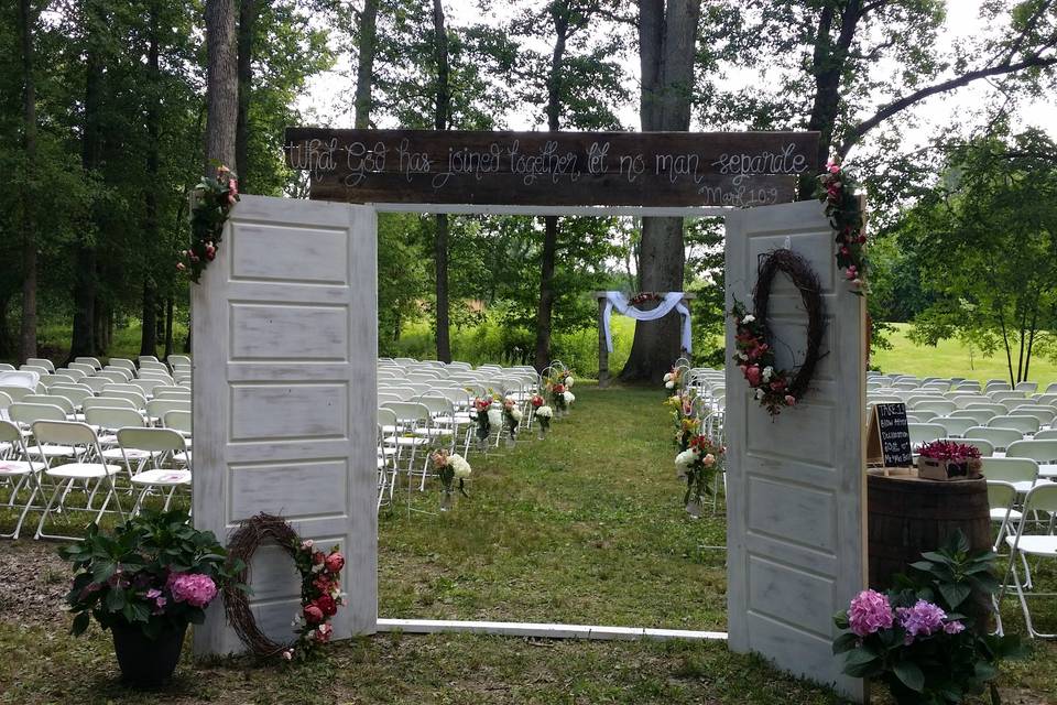 Ceremony in the woods