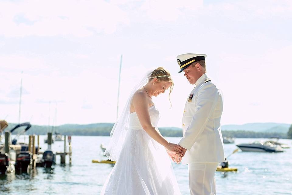 Couple holding hands