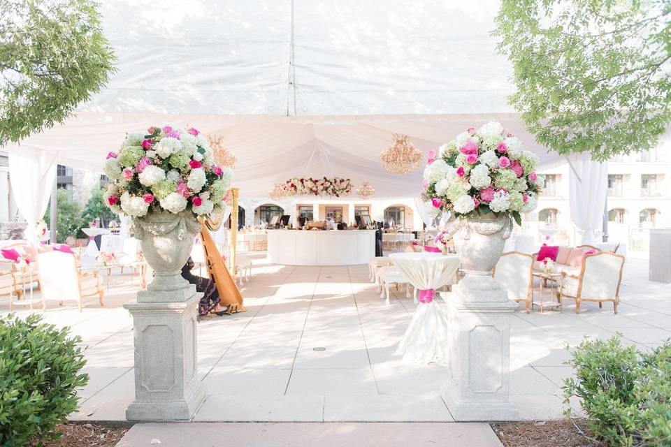 A decorated pavilion