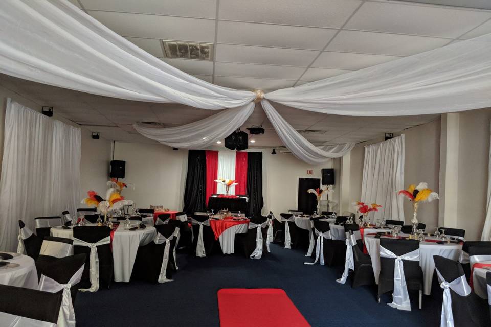 Draping a reception