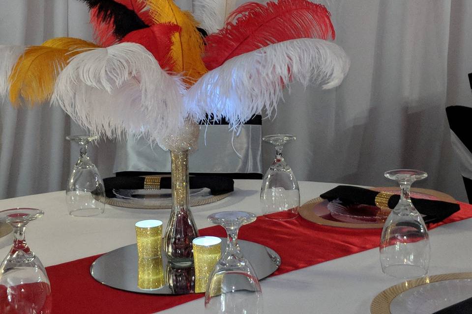 Feather centerpiece