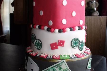 Casino themed birhtday cake.