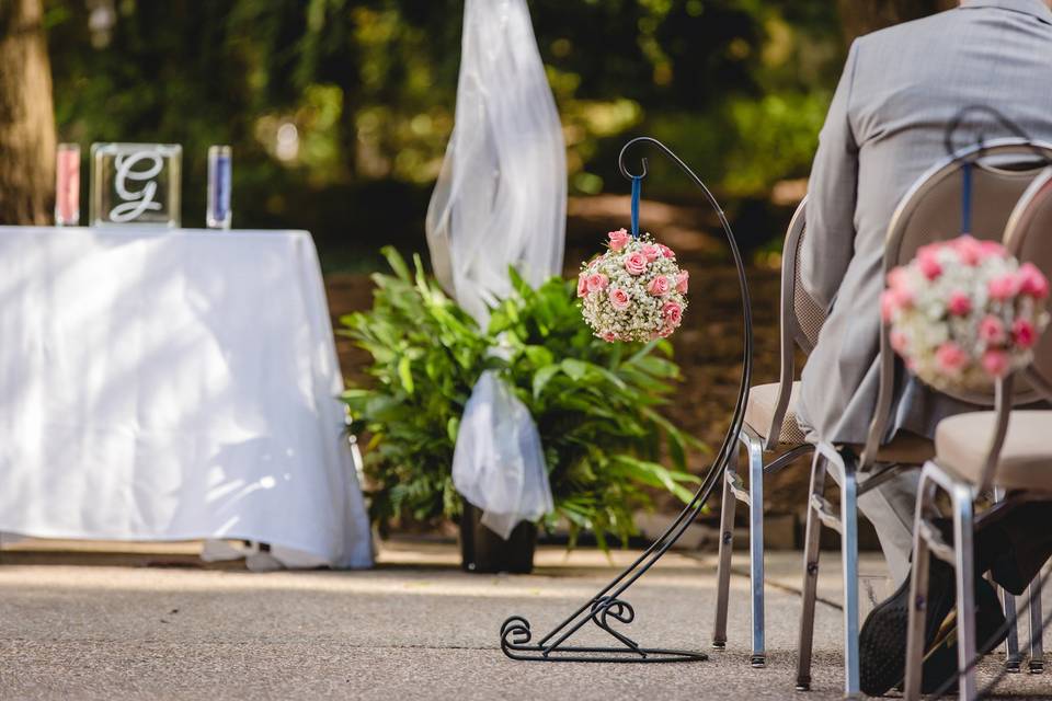 Floral aisle decor