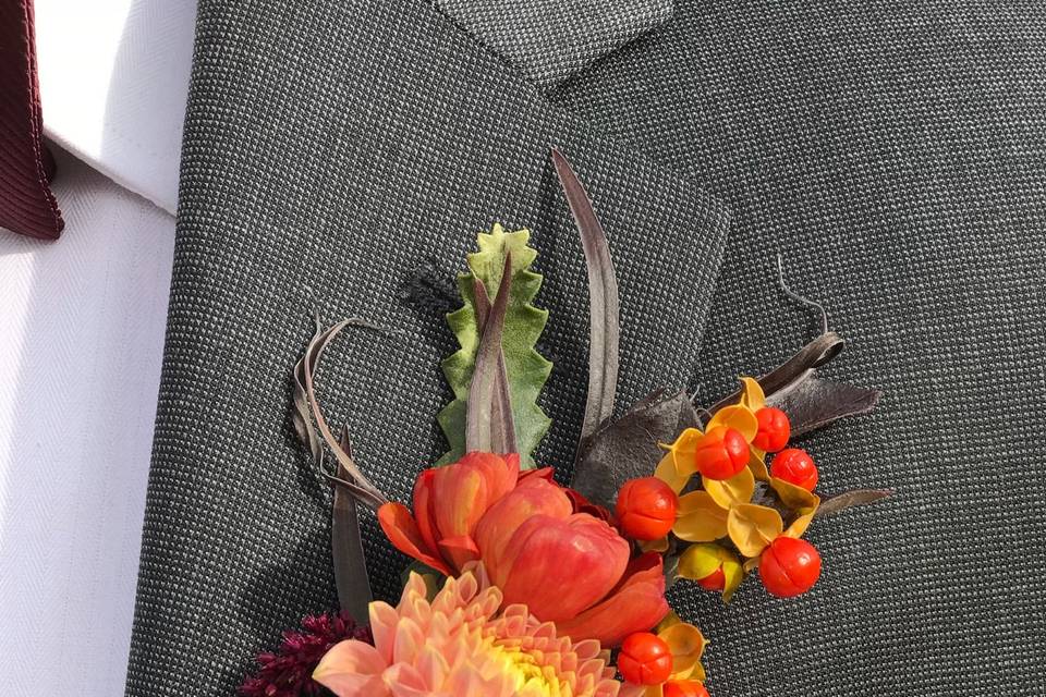 Fall Boutonniere