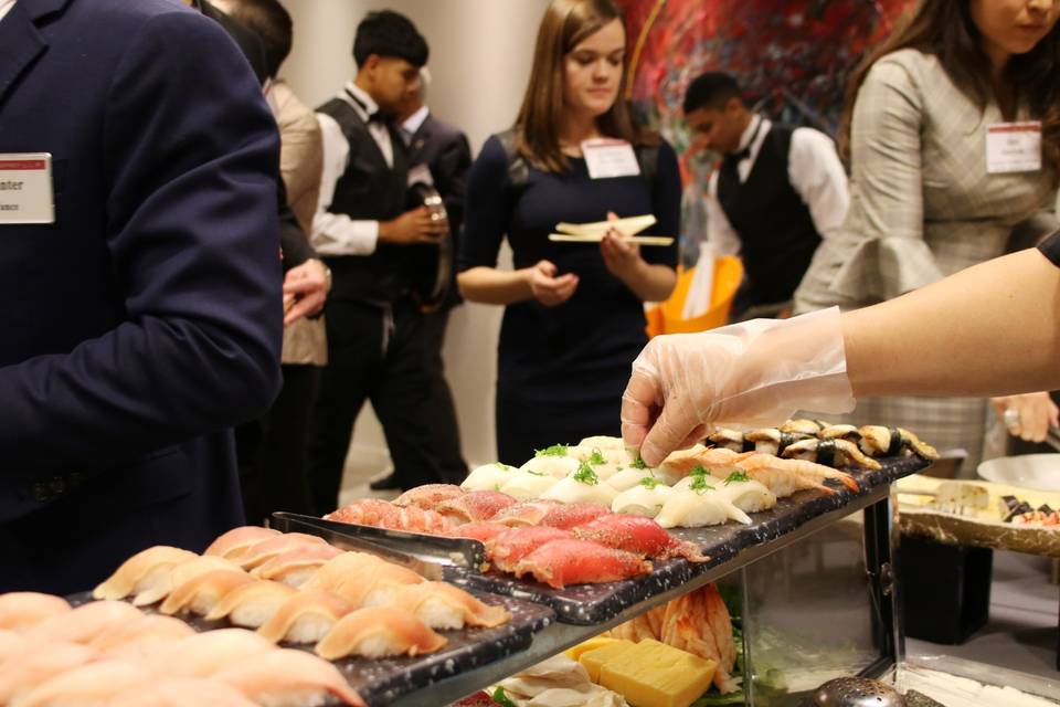 Sushi chef at work