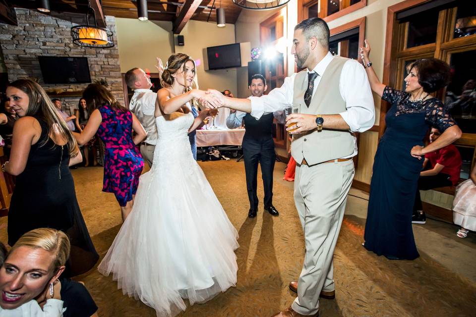 Bride & Groom dancing at wedding reception
