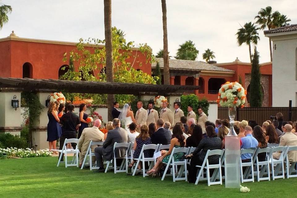 Outdoor wedding ceremony