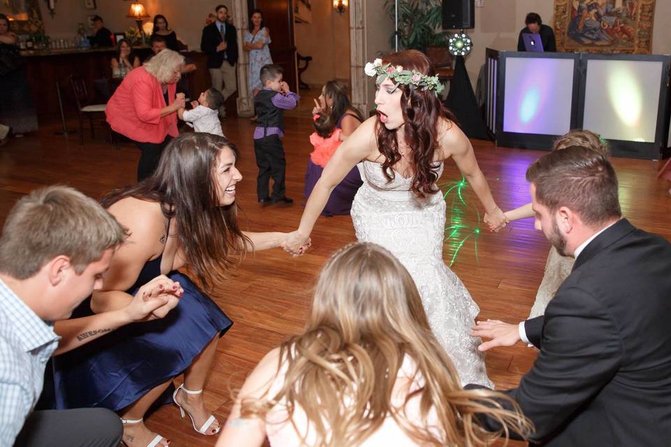 Bride with the guests