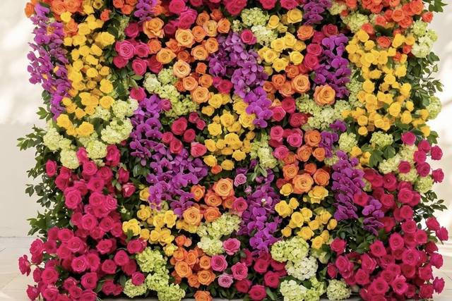 Vibrant garden backdrop