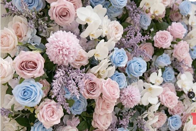 Pastel Bloom flower wall