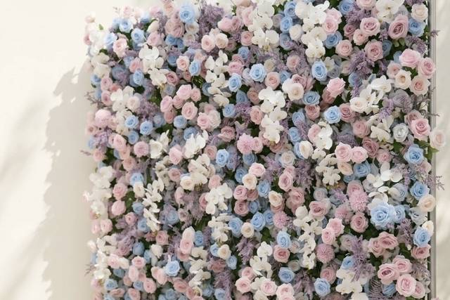 Pastel Bloom flower wall