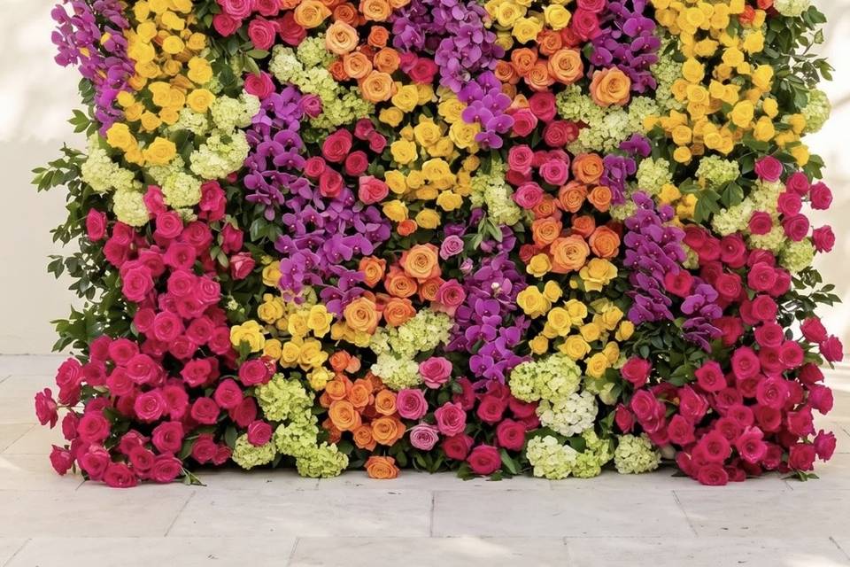 Vibrant garden backdrop