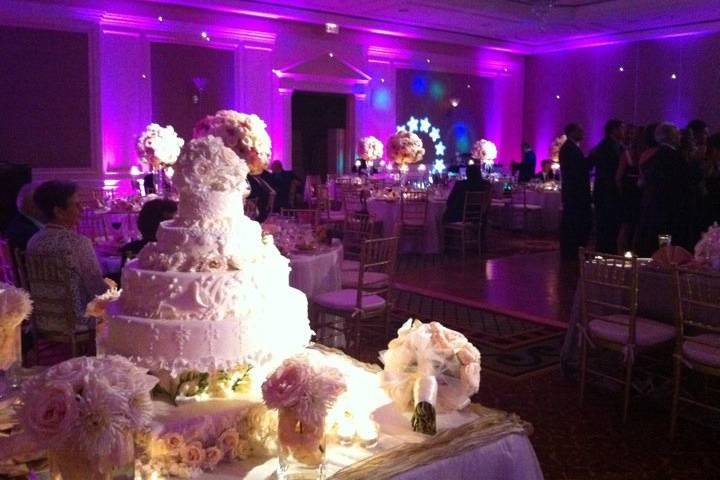 Wedding cake setup