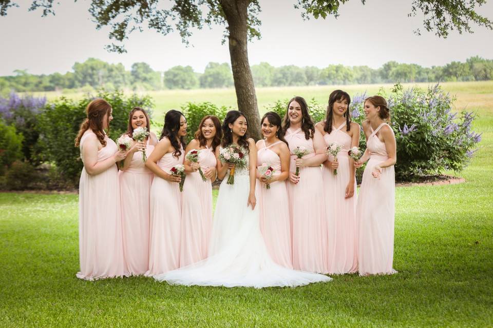 Bride and Bridesmaids