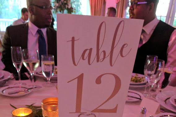 TABLE NUMBERS