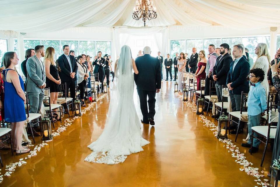 Bride and groom indoor