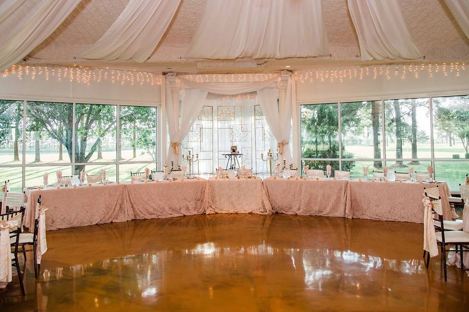 Indoor table set up