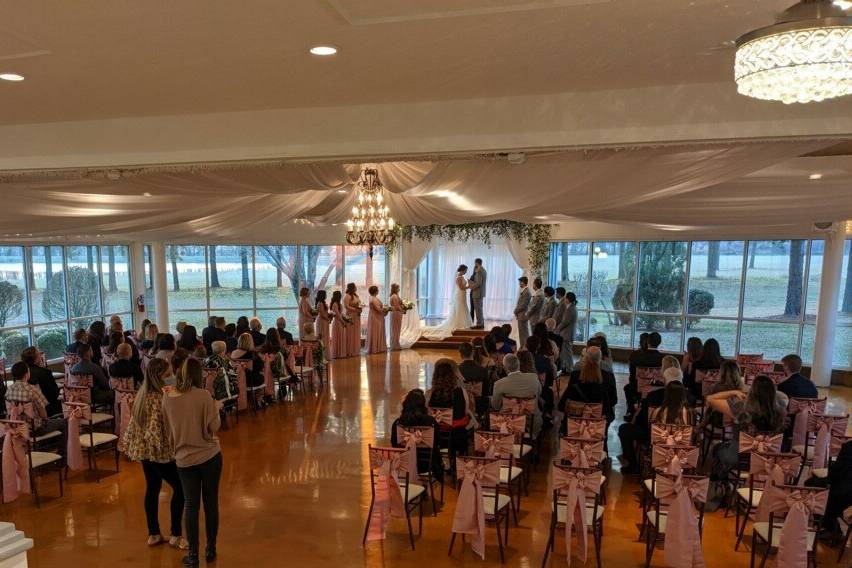 Indoor ceremony during covid