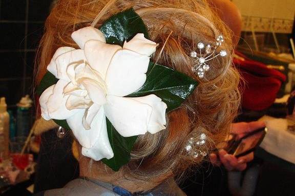 Bridal Hairstyle with Flower