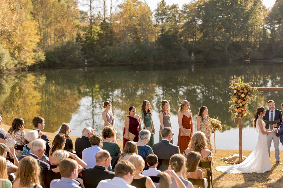 Fall waterfront ceremony