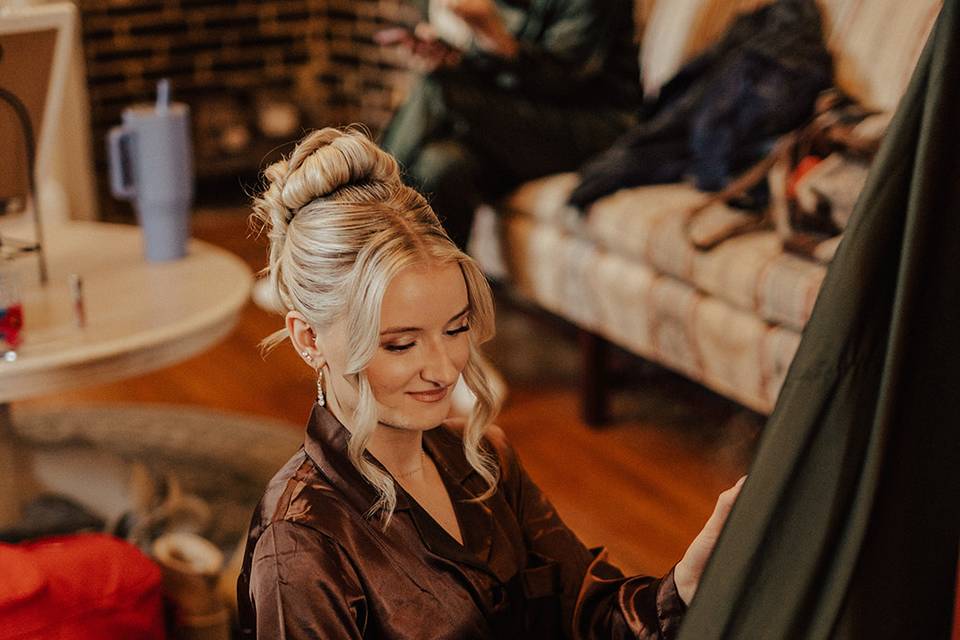 Maid of honor hair and makeup