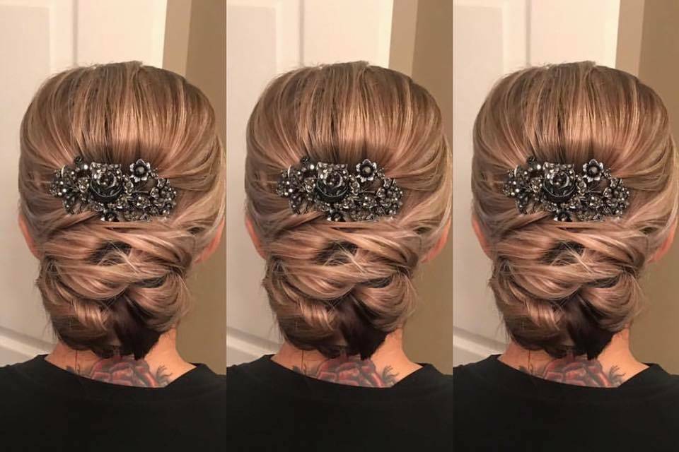 Twisted low bun