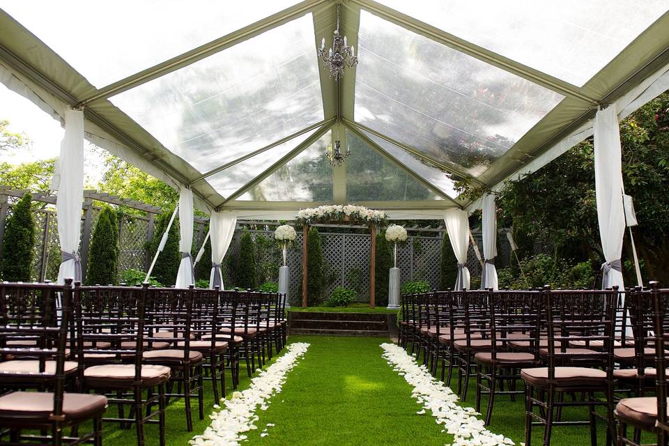 Rustic Mountain Ceremony Tent
