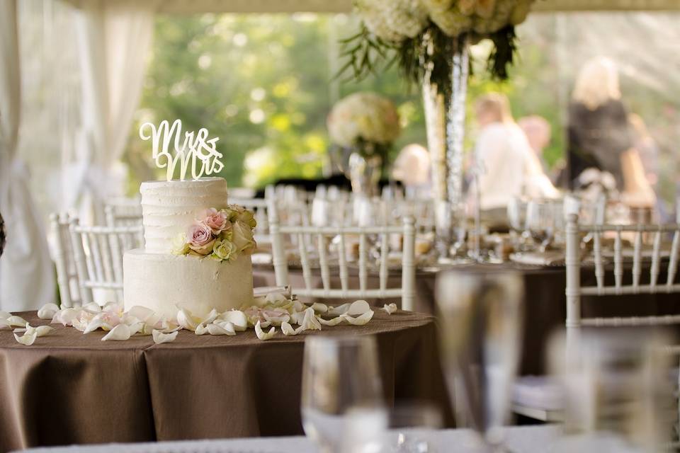 Rustic w Cake and Tablescape