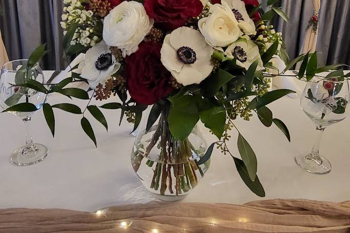 Winter-themed reception