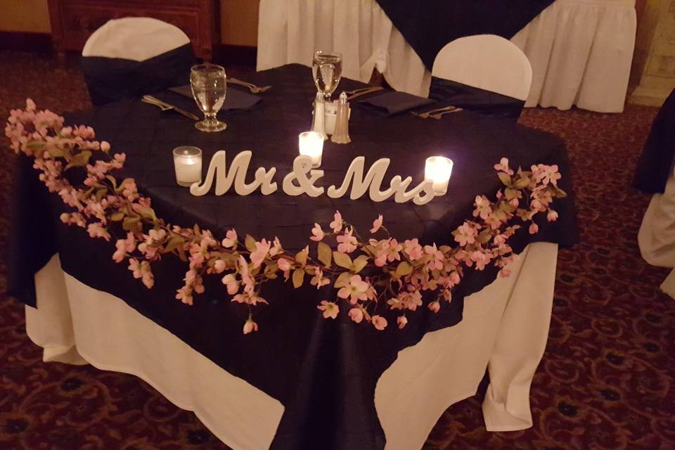 Mr. and Mrs. table