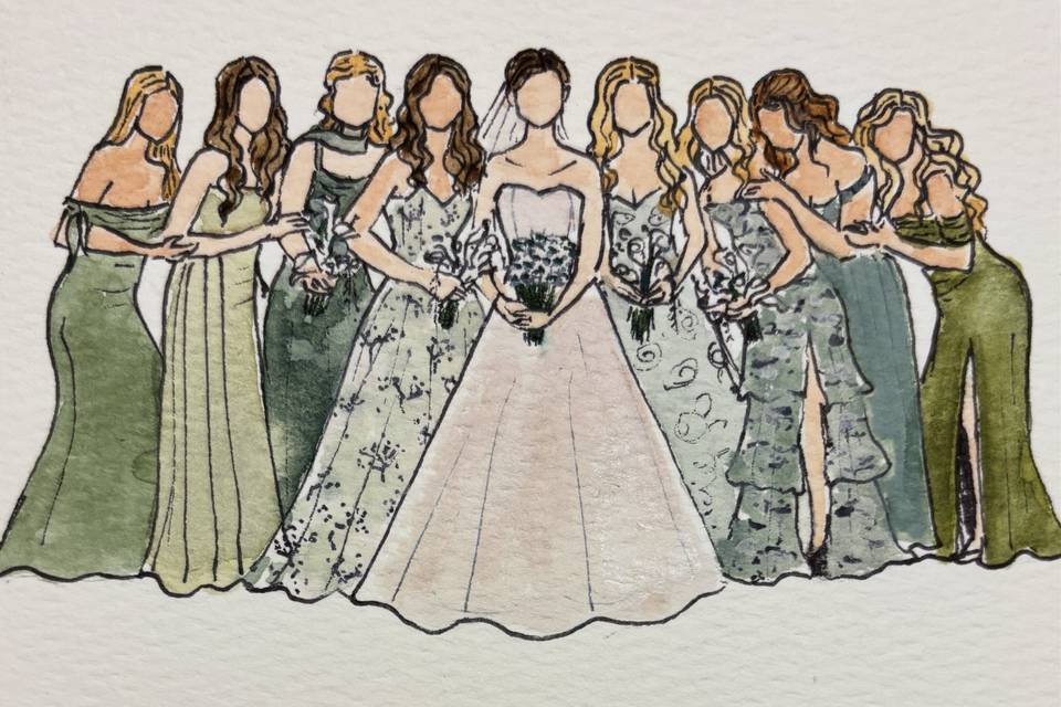 Bride + Bridesmaids