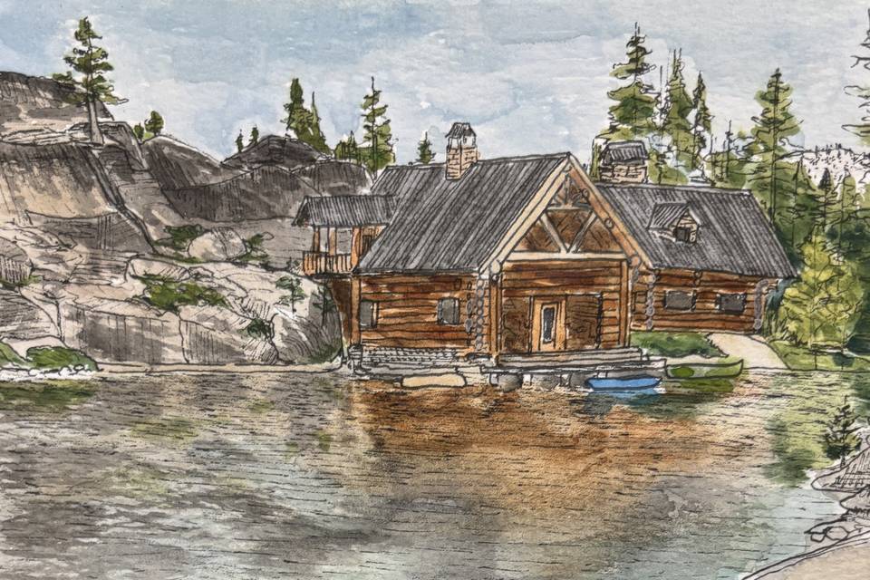 Painted wedding venue