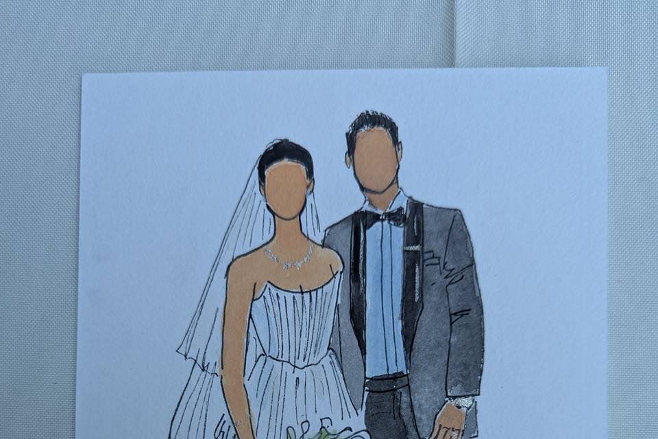 Bride and groom portrait