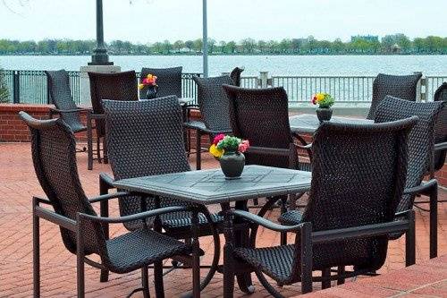 Riverfront Ceremony location overlooking Detroit Riverfront and Canadian Coastline.