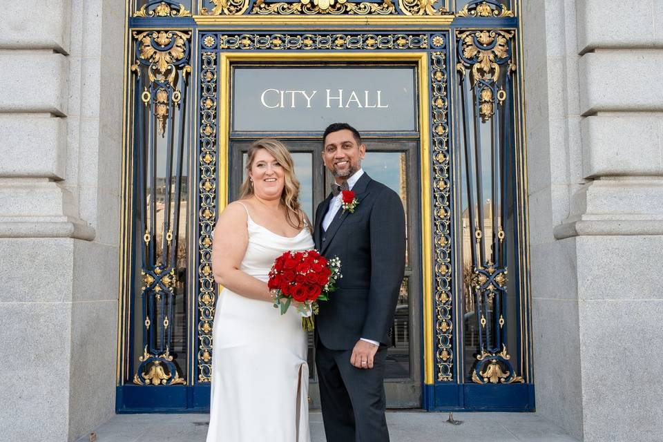 Couple at City Hall