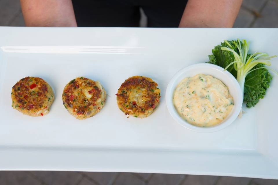 Crab cakes with Cajun remoulade