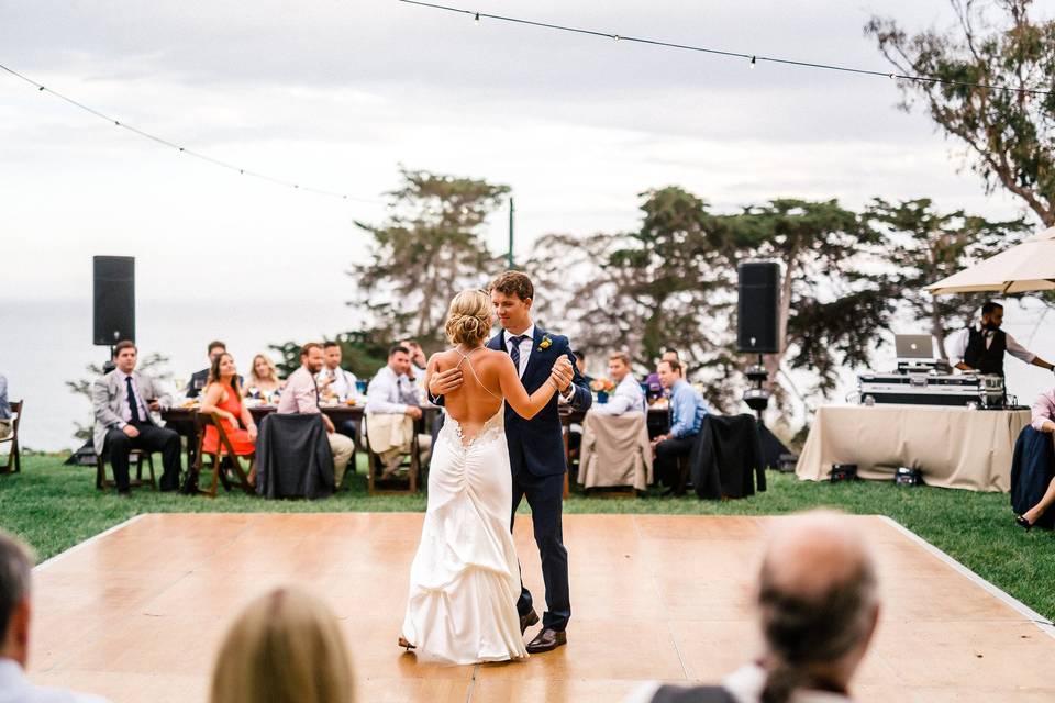 Couple's first dance