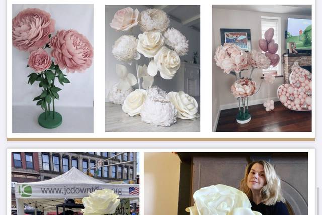 Large paper flowers