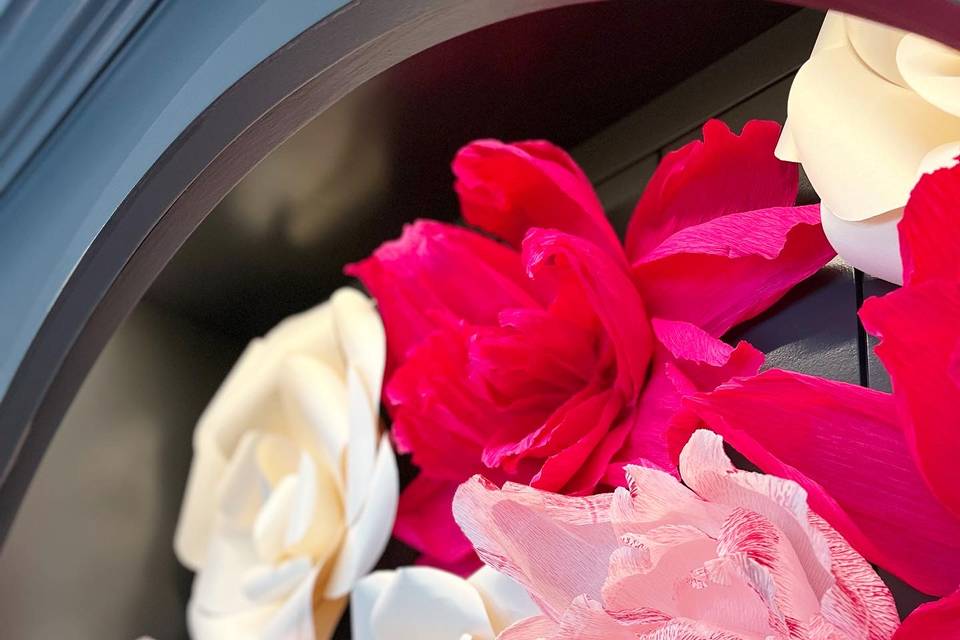 Paper roses and peonies